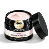 Aokitec 60g Nude 7-in-1 Builder Nail Gel, Hard Gel for Nail Extension Repair & Strengthening