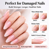 Aokitec 60g Pink 7-in-1 Builder Nail Gel, Hard Gel for Nail Extension Repair & Strengthening