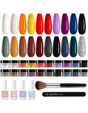 INTERSTELLAR-20 COLORS DIP POWDER STARTER KIT WITH MANICURE TOOLS(2 IN 1 ACRYLIC DIP)