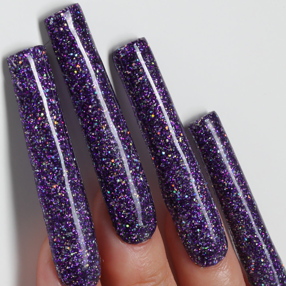Royal Flush - Purple Holographic Reflective Glitter Nail Polish – Dam