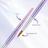 PURPLE GRADIENT ACRYLIC KOLINSKY BRUSH