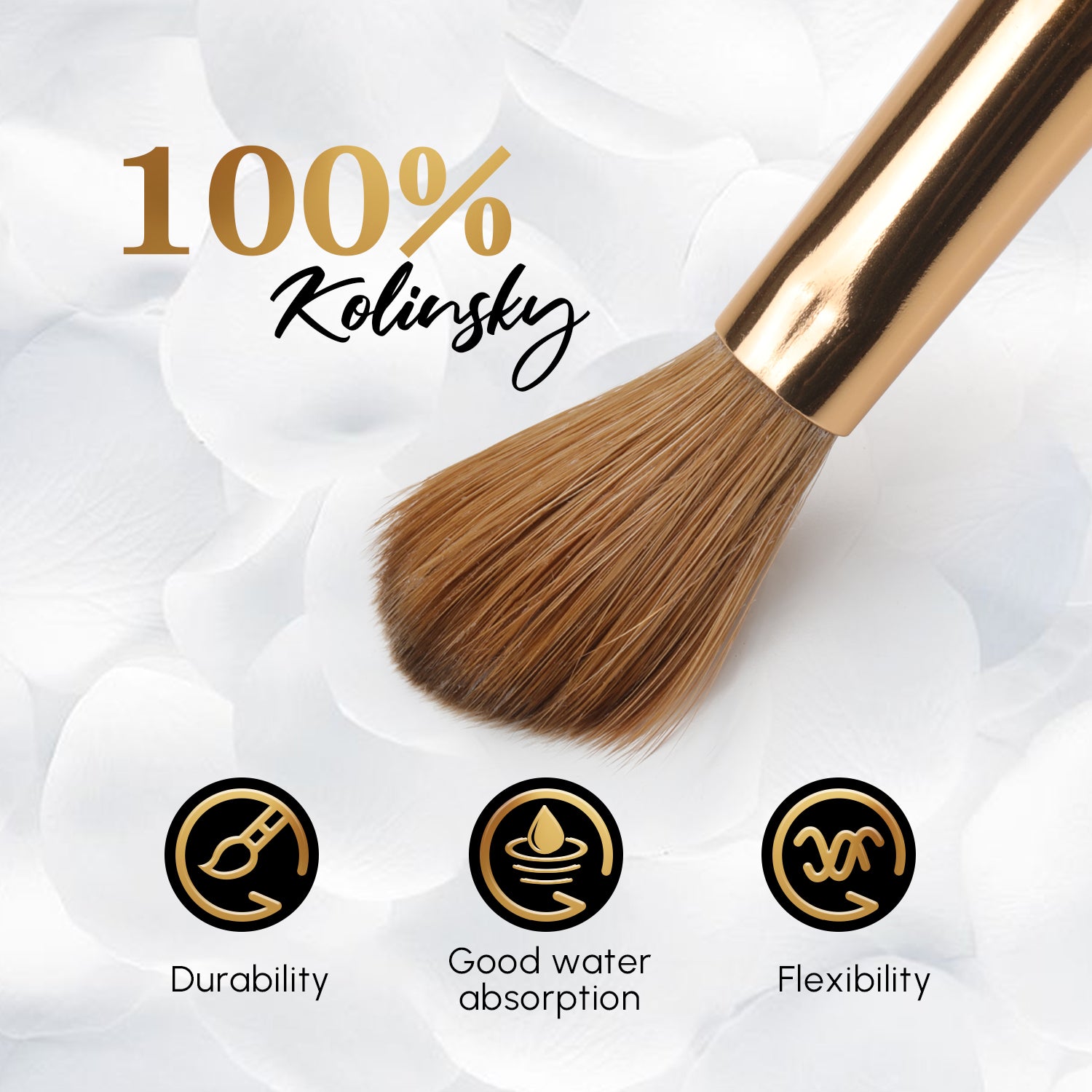 100% Kolinsky Acrylic Brush