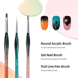 Reflective Nail Brush Set