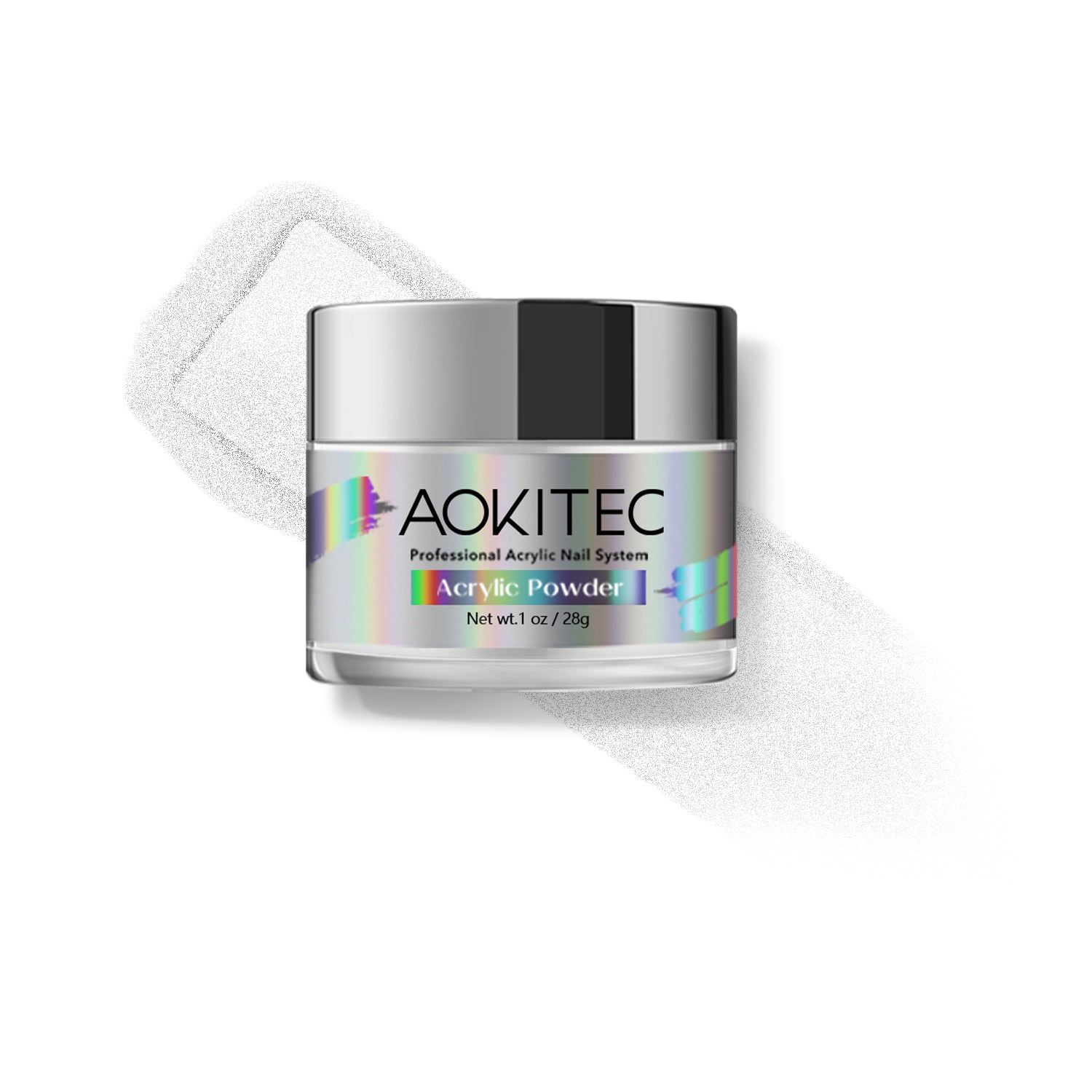 Aokitec Acrylic Powder Black Color 2oz 56g Professional Acrylic Nail System
