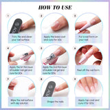 Gel Builder 12ML Building Nail Gel Nail Polish For Strengthener Gel,Extension Gel,Rhinestone,Base Coat,False Nail Tips Glue Gel in a Bottle With Brush Soak Off UV LED Gel Nail