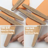 Pro Nail Art Sanding Grit Buffer Buffing Manicure File Emery Boards 100/180