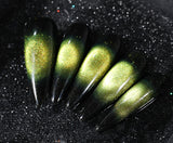 AURORA YELLOW GREEN -9D CAT EYE WITH BLACK COLOR GEL KIT