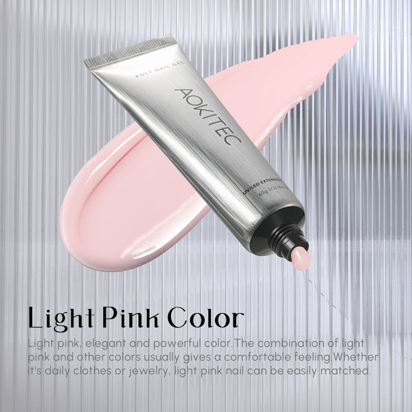 LIGHT PINK-POLY NAIL GEL(60g/2OZ) – Aokitec Store