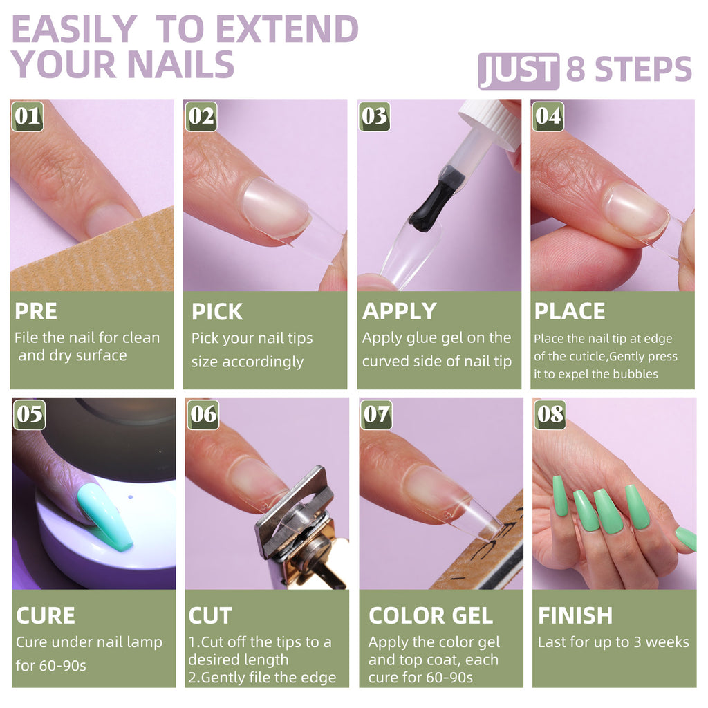 BALLRAIN NAIL TIP KIT WITH MANICURE TOOLS – Aokitec Store